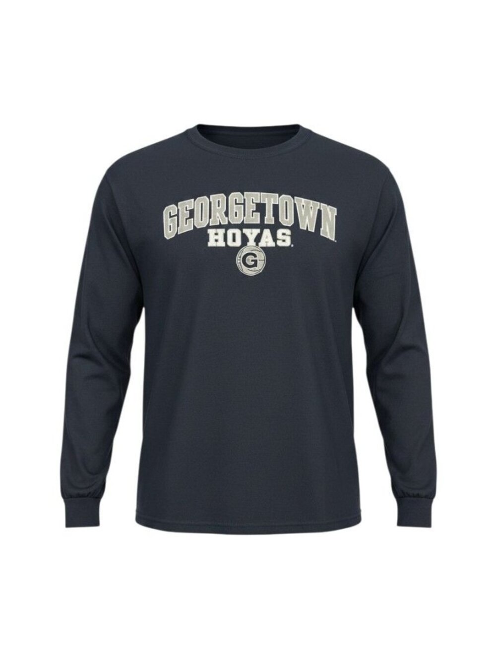 Champion Mens Georgetown Hoyas Navy Blue Long Sleeve Shirt Size XXL